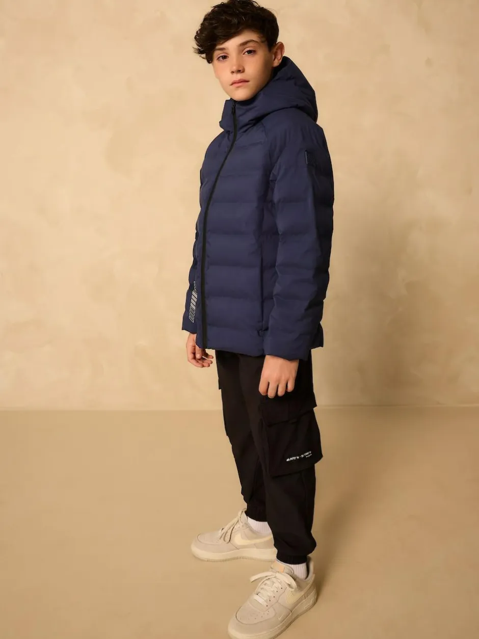 Next Waterproof Midweight Hooded Jacket (3-17yrs) Navy Outlet