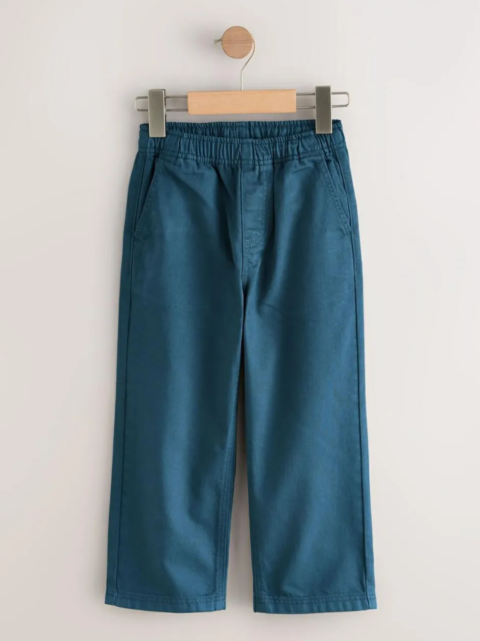 Next Wide Fit Pull On Twill Jeans (3-16yrs) Navy