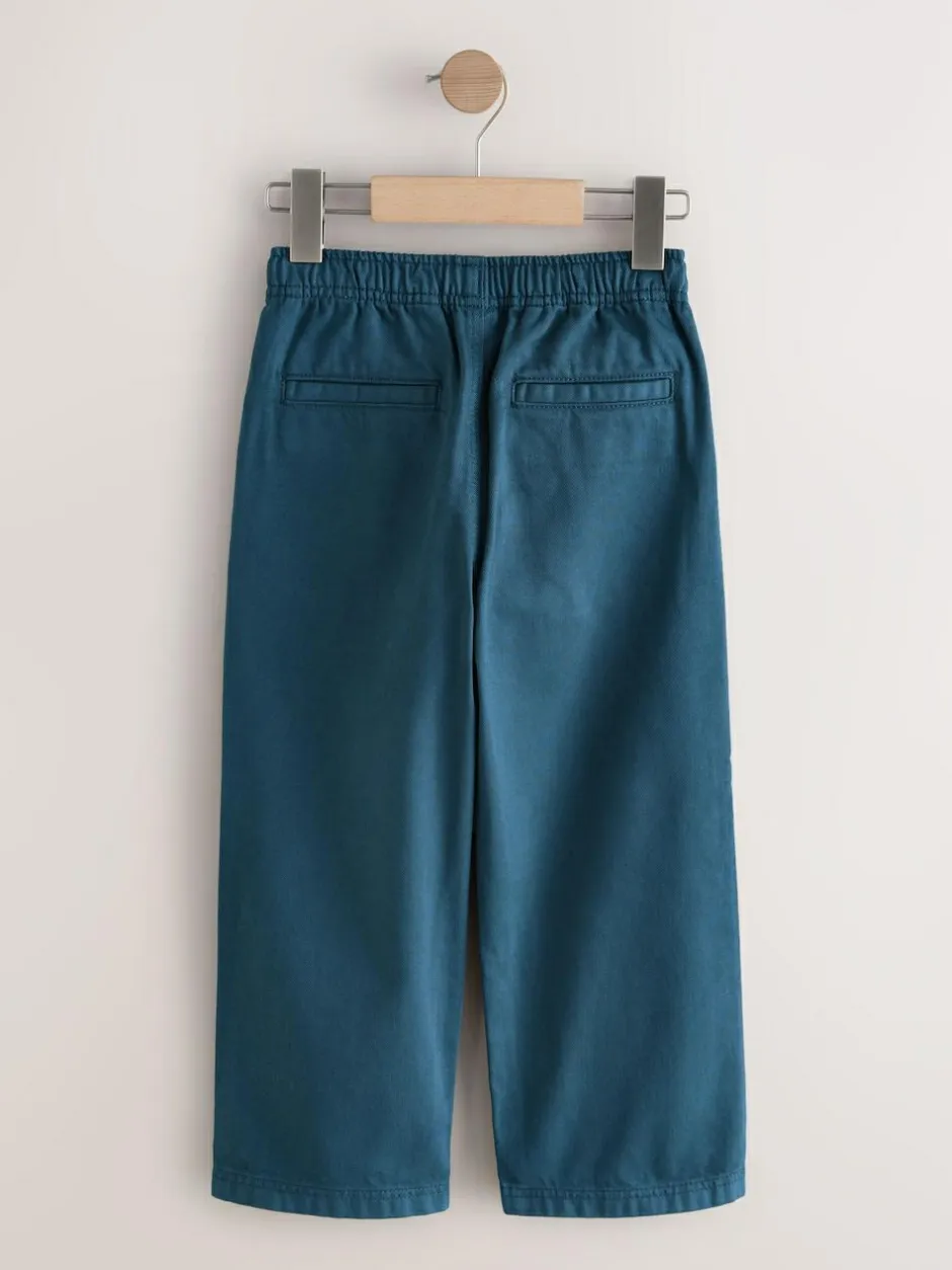 Next Wide Fit Pull On Twill Jeans (3-16yrs) Navy