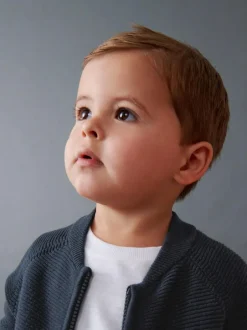 Next Navy Zip Through Cardigan (3mths-7yrs) Clearance
