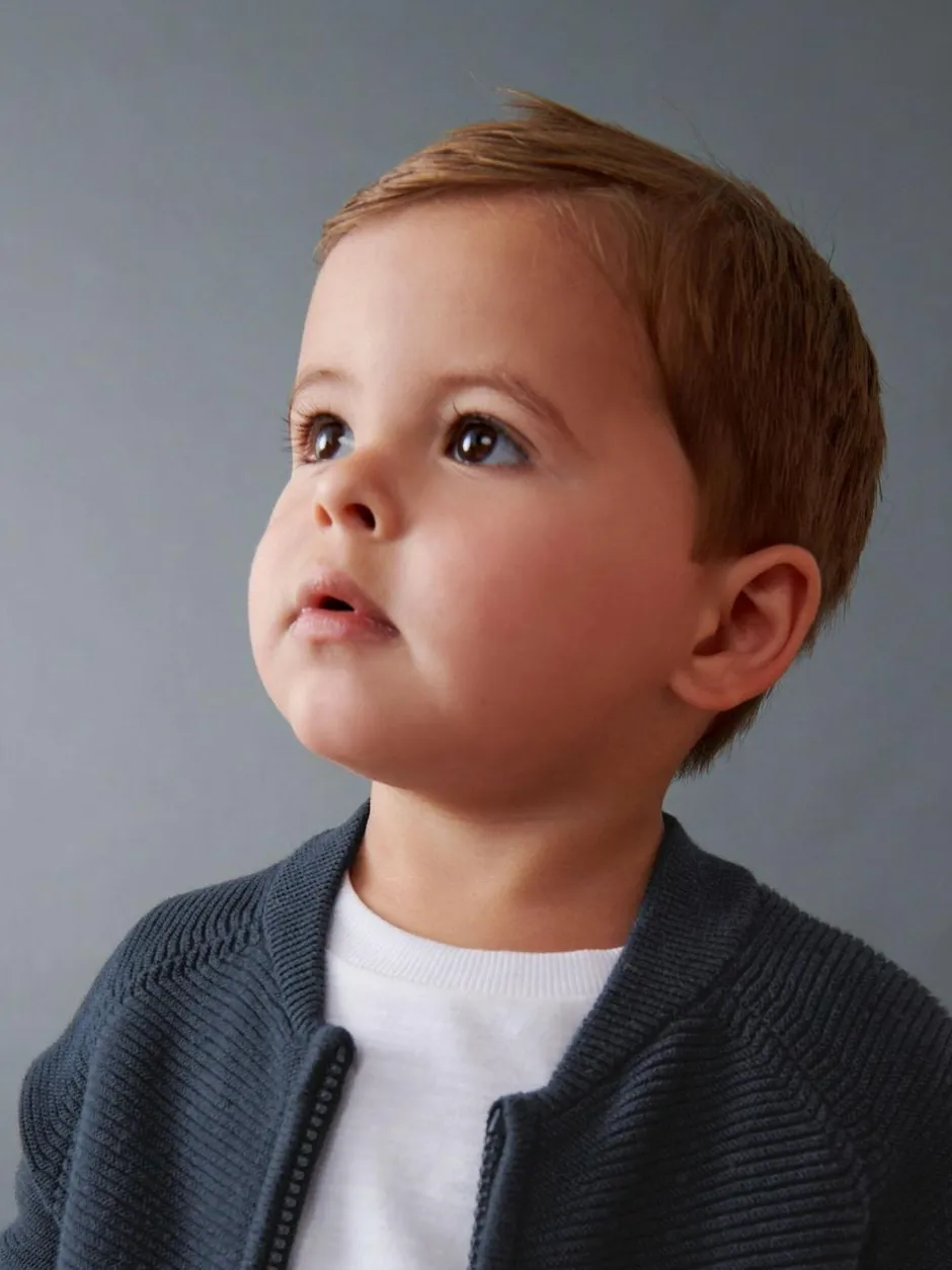 Next Navy Zip Through Cardigan (3mths-7yrs) Clearance