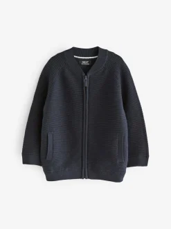 Next Navy Zip Through Cardigan (3mths-7yrs) Clearance