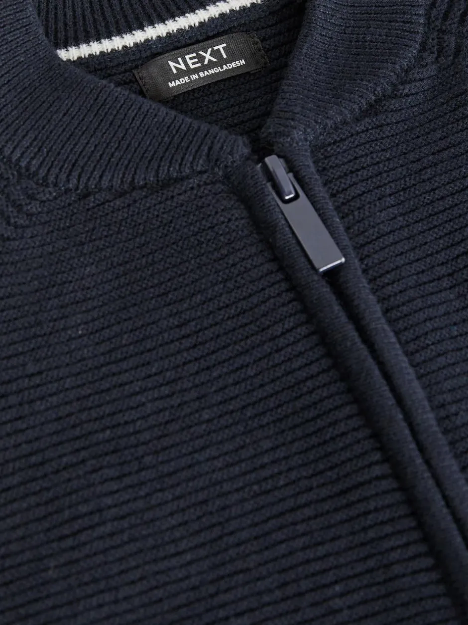 Next Navy Zip Through Cardigan (3mths-7yrs) Clearance