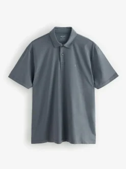 Next Navy/Brown/Grey/White/Sage Green Regular Fit Short Sleeve Jersey Polo Shirts 5 Pack Sale