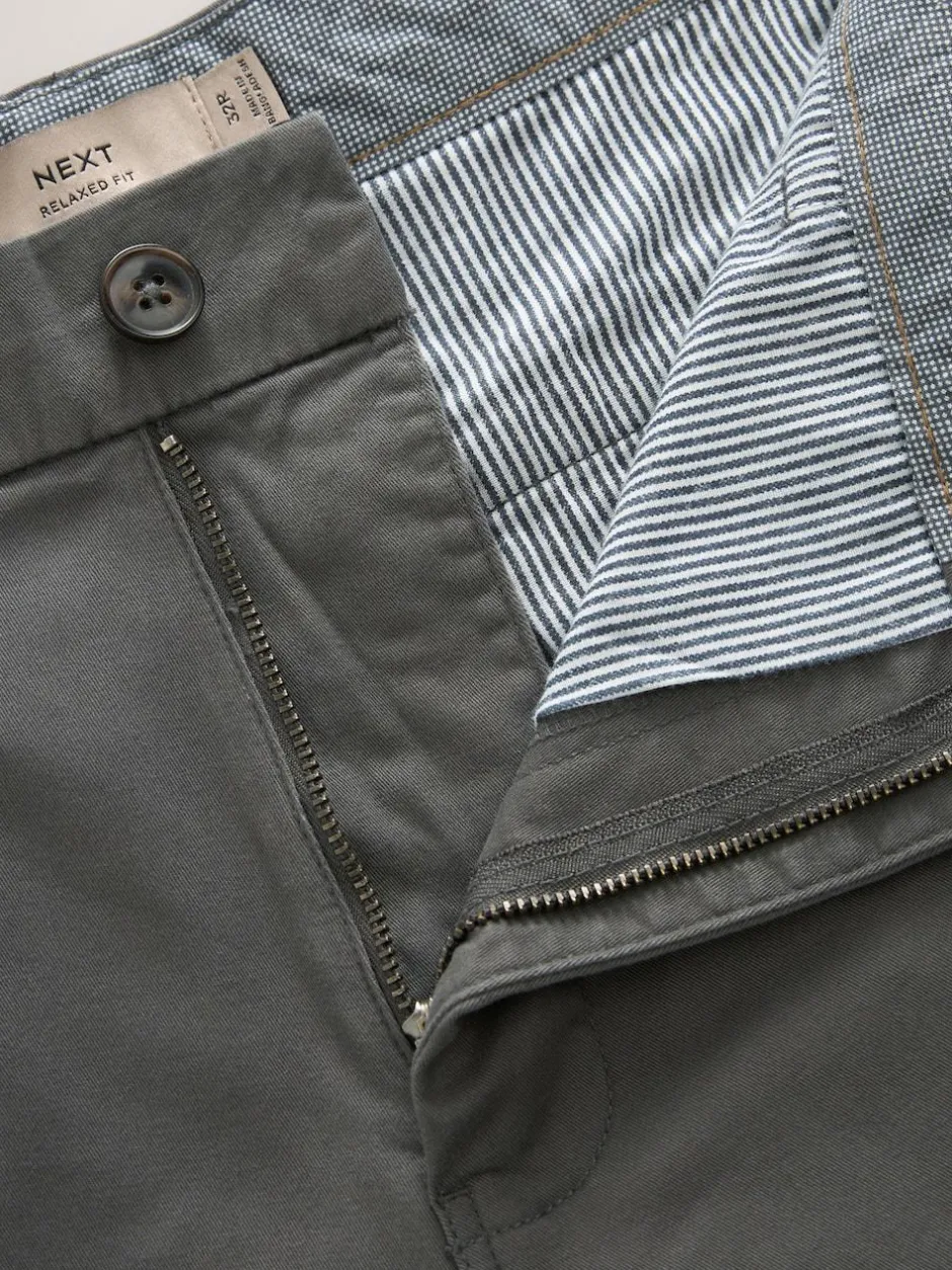 Next Loose Fit Stretch Chino Shorts 2 Pack Navy/Charcoal Outlet