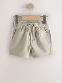 Next Navy/Stone/Chambray Blue Pull On Shorts 3 Pack (3mths-7yrs) Online