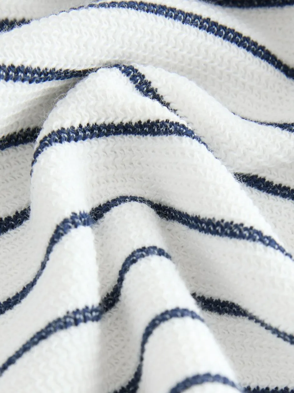 Next Navy/White Stripe Zip Neck Short Sleeve Polo Shirt And Shorts Set (3mths-7yrs) Best