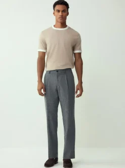 Next Navy/White/Neutral Stone 3 Pack Slim Fit Ringer T-Shirt Outlet