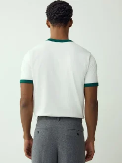 Next Navy/White/Neutral Stone 3 Pack Slim Fit Ringer T-Shirt Outlet
