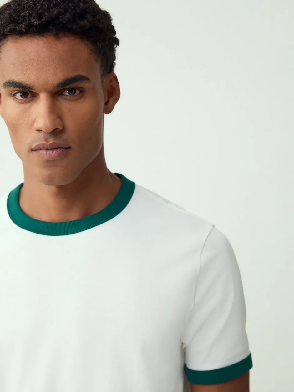 Next Navy/White/Neutral Stone 3 Pack Slim Fit Ringer T-Shirt Outlet
