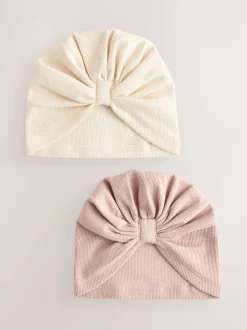 Next 2 Pack Baby Turbans (0-18mths) Neutral