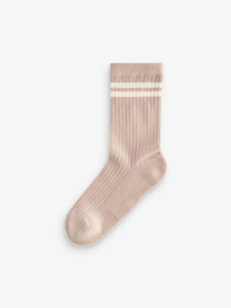 Next Neutral 3 Pack Cotton Rich Cushioned Sole Ankle Socks New