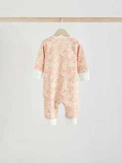 Next Neutral 5 Pack Two Way Zip Baby Sleepsuits (0mths-3yrs) Clearance