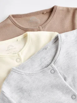 Next Neutral Baby 100% Cotton Sleepsuits 3 Pack (0-2yrs) Sale
