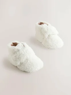 Next Baby Cosy Touch Fasten Boots (0-18mths) Neutral Online