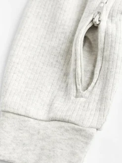 Next Neutral Baby Footless 2 Way Zip 100% Cotton Sleepsuits 3 Pack (0mths-3yrs) Clearance