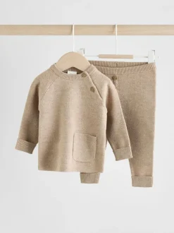 Next Baby Knitted Jumper and Leggings Set (0mths-2yrs) Neutral