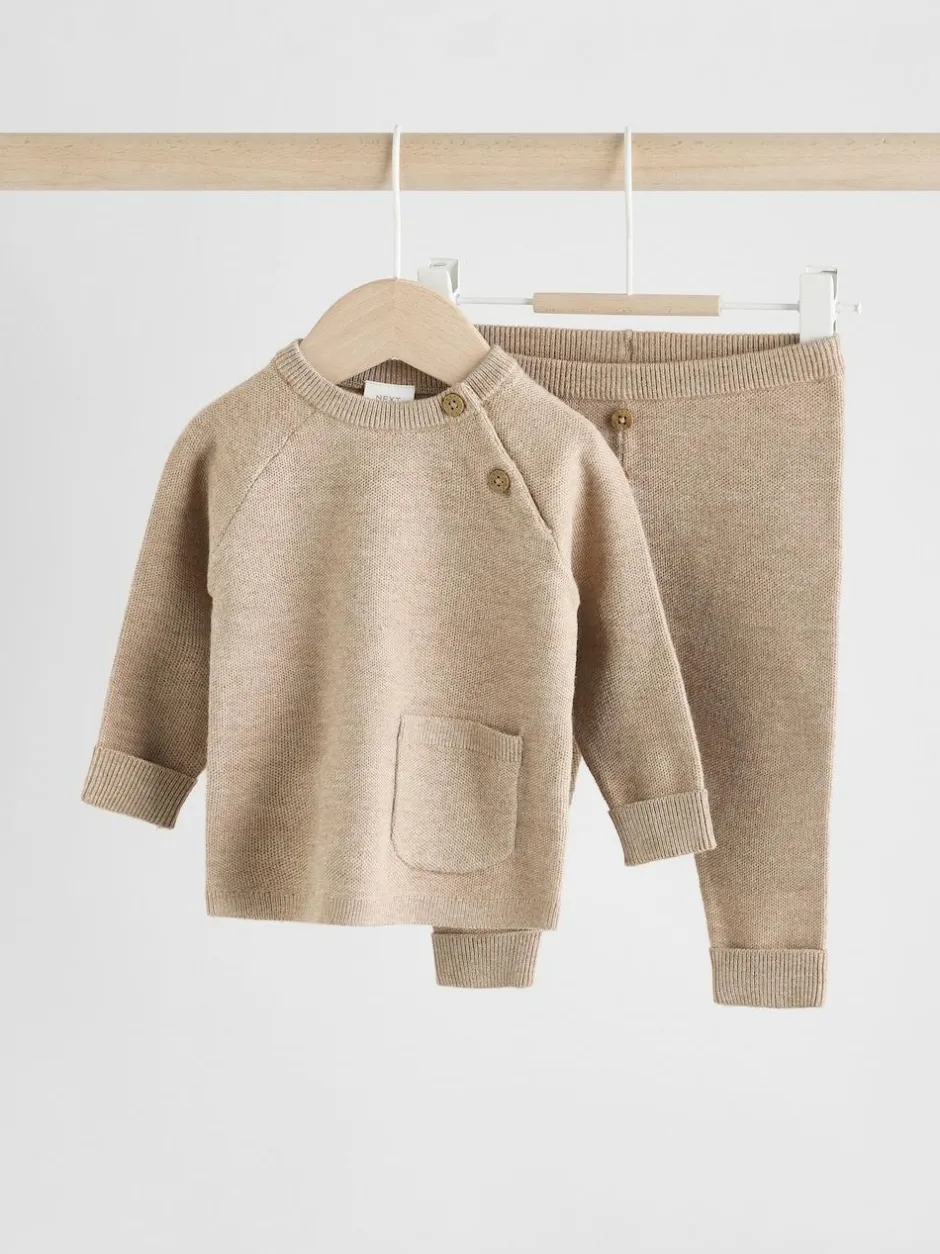 Next Baby Knitted Jumper and Leggings Set (0mths-2yrs) Neutral