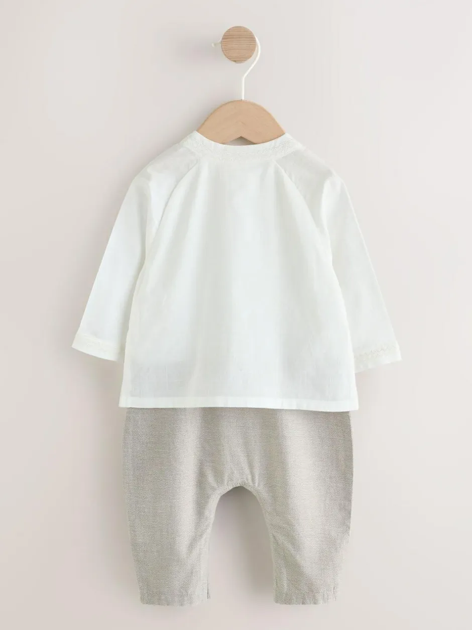Next Baby Occasion Romper (0mths-2yrs) Neutral New