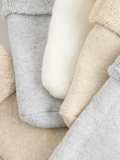 Next Neutral Baby Roll Top Towelling Socks 5 Pack (0mths-2yrs) Best