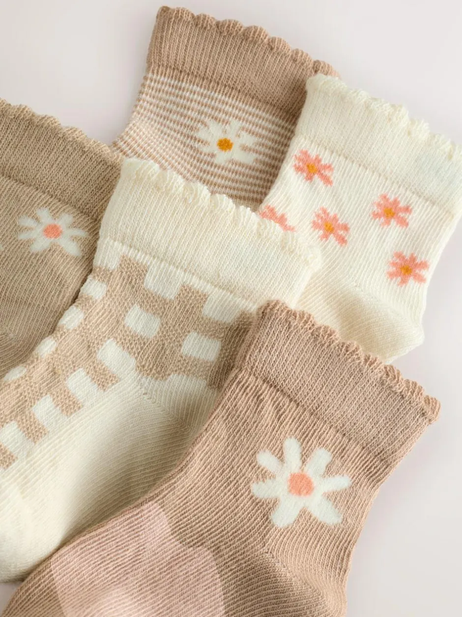 Next Neutral Baby Socks 5 Pack (0mths-2yrs) Outlet