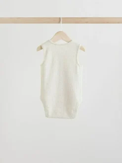 Next Neutral Baby Vest Bodysuits 5 Pack New