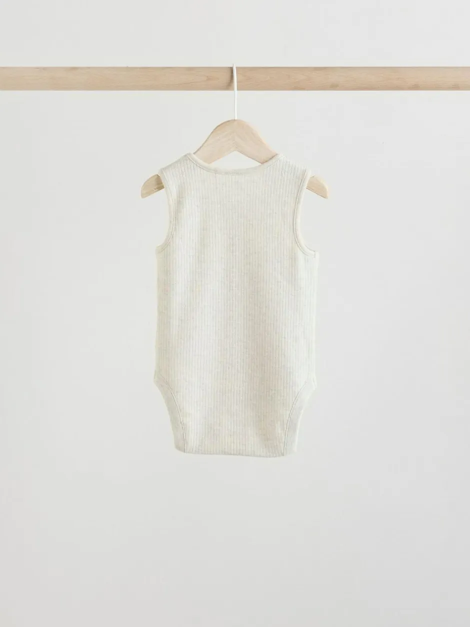 Next Neutral Baby Vest Bodysuits 5 Pack New