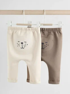 Next Neutral Bear Baby 100% Cotton Leggings 2 Pack (0mths-2yrs)