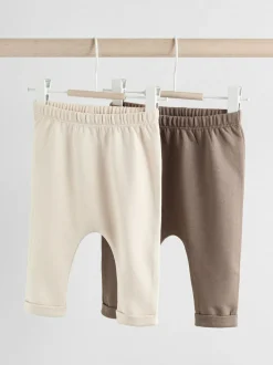 Next Neutral Bear Baby 100% Cotton Leggings 2 Pack (0mths-2yrs)