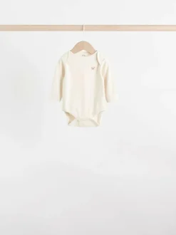 Next Baby Long Sleeve Bodysuits 5 Pack Neutral Bear