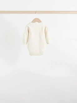 Next Baby Long Sleeve Bodysuits 5 Pack Neutral Bear