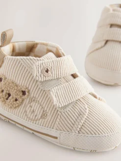 Next Baby Touch Fastening Trainers (0-2mths) Neutral Bear Outlet