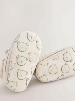 Next Baby Touch Fastening Trainers (0-2mths) Neutral Bear Outlet