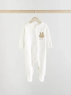 Next Neutral Bear Character Sleepsuits 5 Pack (0mths-2yrs) Clearance