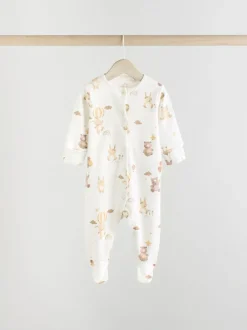 Next Neutral Bear Character Sleepsuits 5 Pack (0mths-2yrs) Clearance