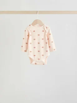 Next Long Sleeve Baby Bodysuits 5 Pack Neutral Bear New