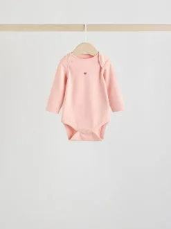 Next Long Sleeve Baby Bodysuits 5 Pack Neutral Bear New