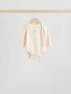 Next Long Sleeve Baby Bodysuits 5 Pack Neutral Bear New