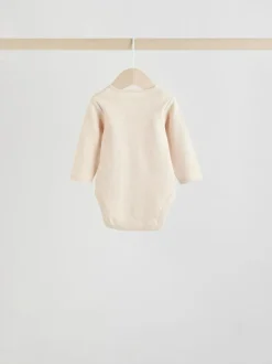 Next Long Sleeve Baby Bodysuits 5 Pack Neutral Bear New