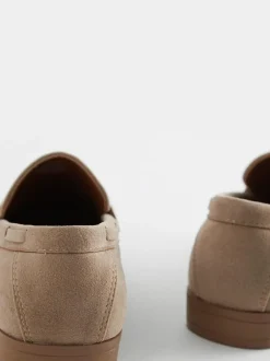 Next Wide Fit (G) Smart Loafers Neutral Beige