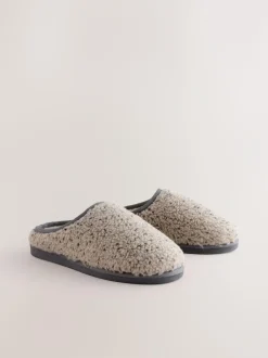 Next Borg Mule Slippers Neutral Clearance