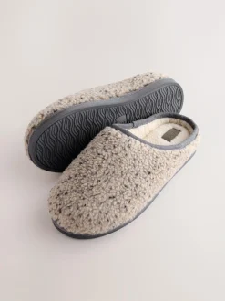 Next Borg Mule Slippers Neutral Clearance
