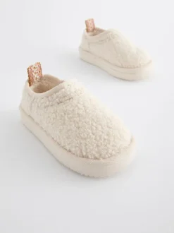 Next Shoot Slippers Neutral Borg Clearance