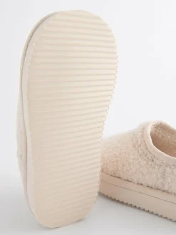 Next Shoot Slippers Neutral Borg Clearance