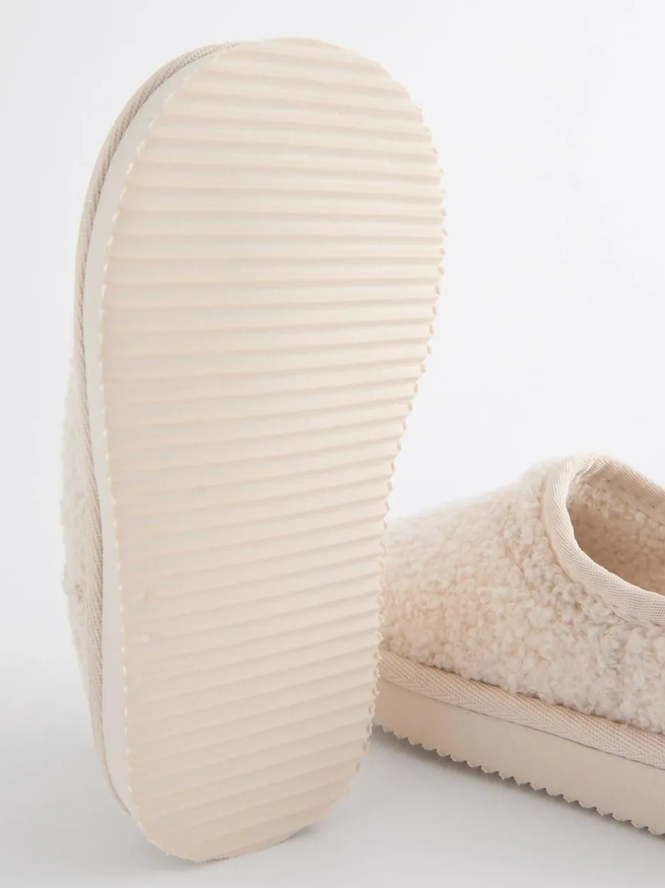 Next Shoot Slippers Neutral Borg Clearance