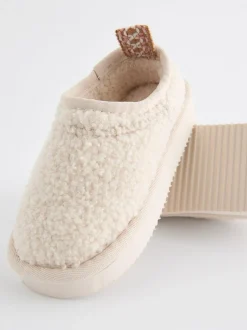 Next Shoot Slippers Neutral Borg Clearance