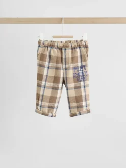 Next Baby Sweatshirt and Trousers Set (0mths-2yrs) Neutral Check Outlet