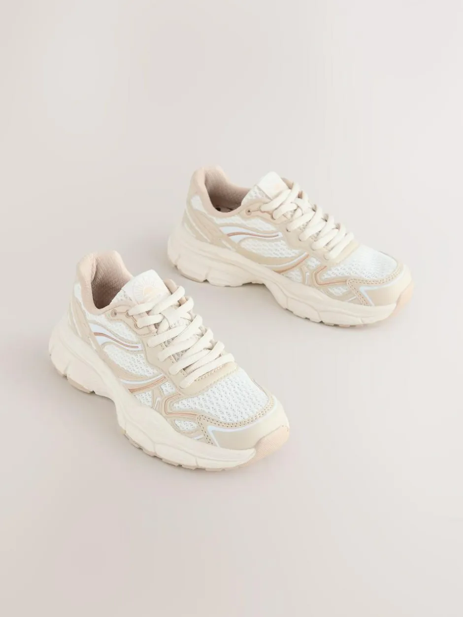 Next Neutral Chunky Lace up Trainers Hot