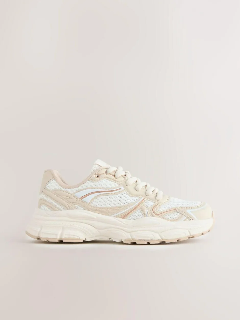 Next Neutral Chunky Lace up Trainers Hot
