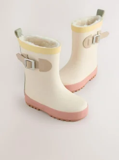 Next Buckle Wellies Neutral Colourblock New